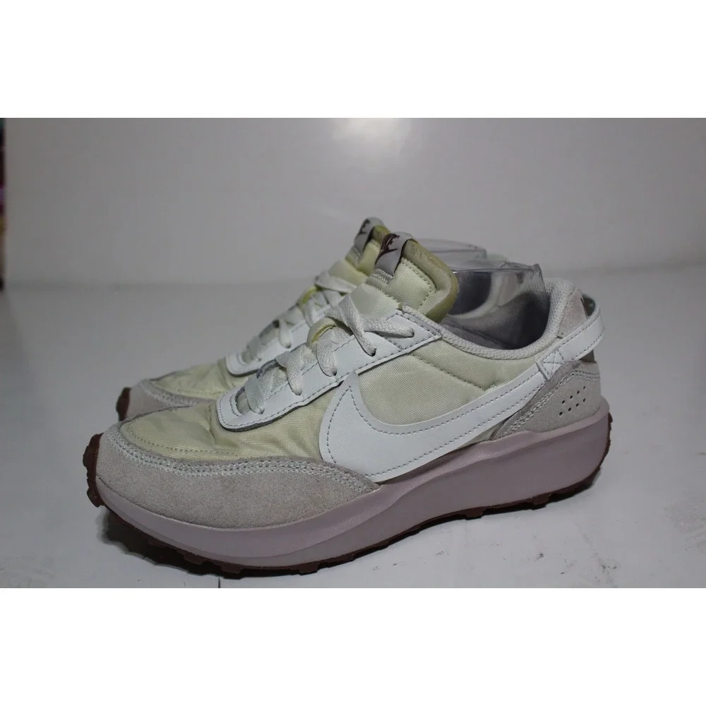 Nike Waffle Debut DH9523-106 Womens 8 Sneaker White Smokey Mauve Suede Shoes